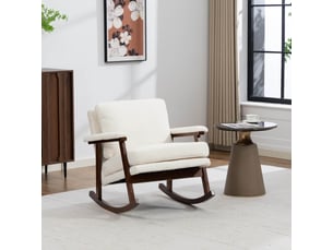 Fauteuil fixe <strong>MAISENTIEL</strong> <strong></strong> Velours blanc vendu A l'unité