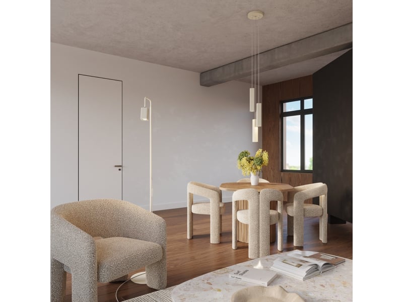  Suspension rayo 3l beige aluminium moderne 98x45x6cm SL.3128 - Conforama C