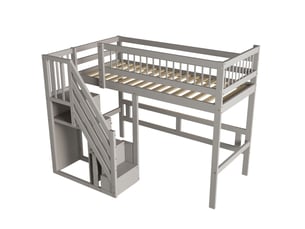 Lit superposé 90x200 cm <strong>OKWISH</strong>  <strong></strong> coloris gris