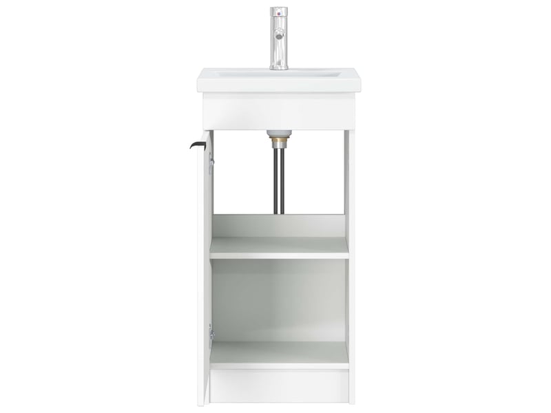 Meuble de salle de bain avec évier blanc 42x40x84.5 cm shl2569 - Conforama D