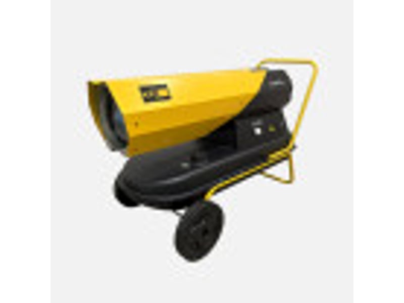  Canon à chaleur diesel ABRILA Dixon 50 kW noir et jaune, réservoir 45 L, débit 1100 m³/h, thermostat réglable, chariot à roues 281915050 - Conforama B