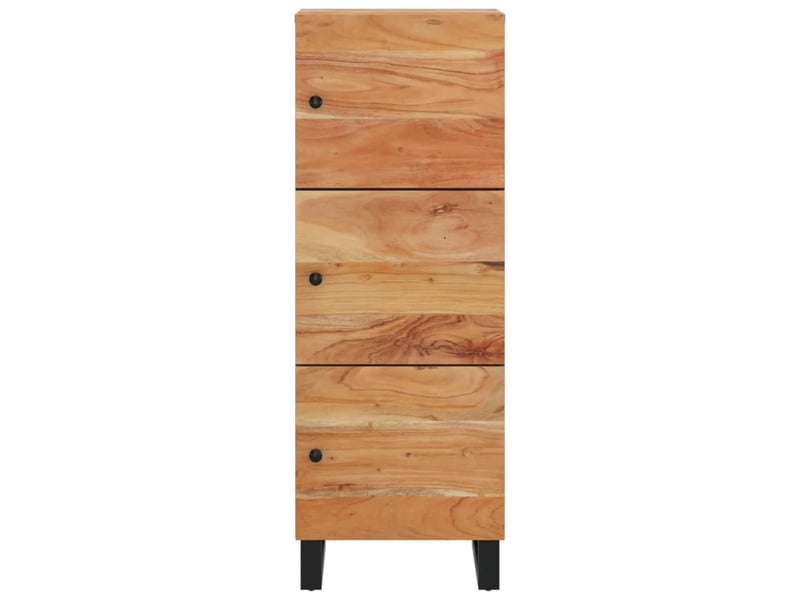  Buffet - bahut - meuble de rangement avec 3 portes 40x33x110 cm bois massif d'acacia et fer  - Conforama C