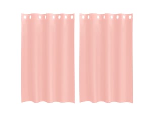 Lot de 2 rideaux en voile, voilages avec œillets rose 140x175 cm cf44398