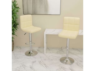 Lot de 2 tabouret de bar, chaise de bar crème tissu shl36896