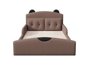 Lit 2 places 140x200 cm coloris marron