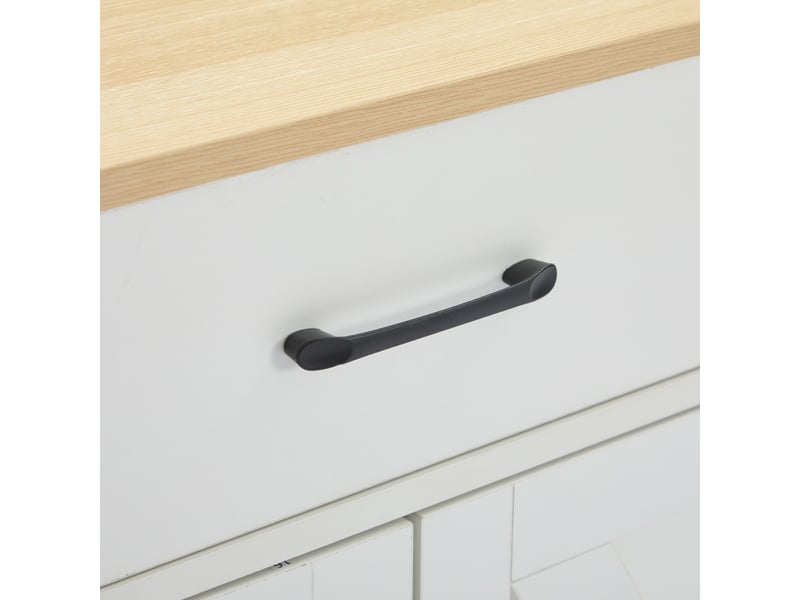  Buffet 4 portes 3 tiroirs en mdf 160 cm blanc et bois  - Conforama R