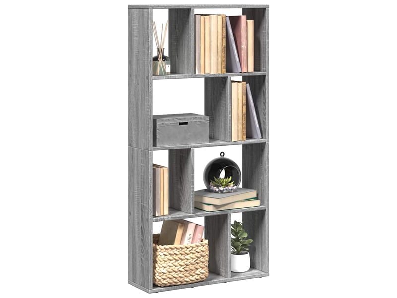  Bibliothèque, meuble de rangement salon sonoma gris 60x20x120,5 cm bois d'ingénierie  - Conforama B