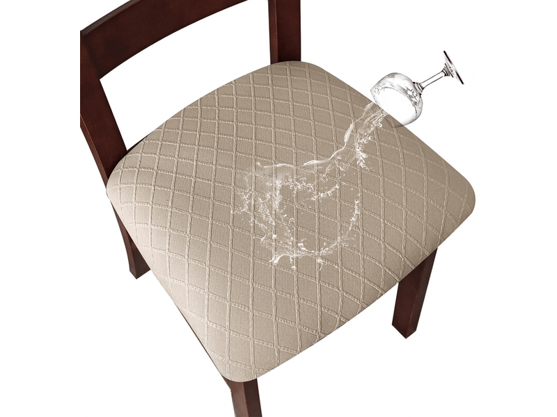  Housses de siège imperméables pour chaises de salle à manger, housse de chaise de salle à manger, housses de chaise de cuisine kaki, 4 pièces  - Conforama A