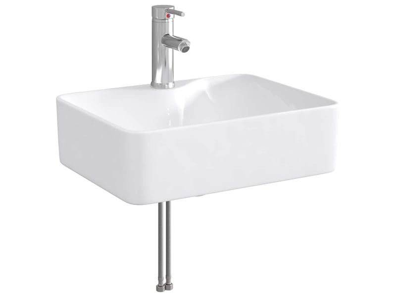 Lavabo de salle de bain avec robinet et évacuation chrome shl7105 - Conforama A