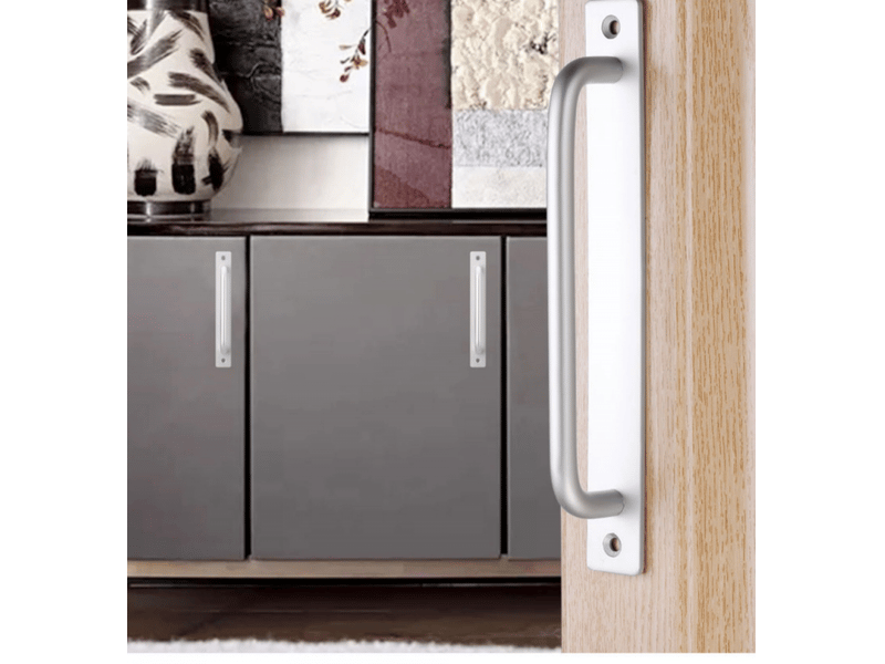  Poignée - aluminium - 2 pièces - 180 mm - argent  - Conforama B