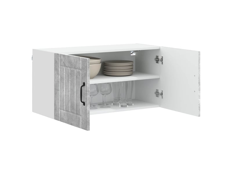 Armoire de cuisine gris béton 80x31x40cm bois d'ingénierie shl9606 - Conforama C