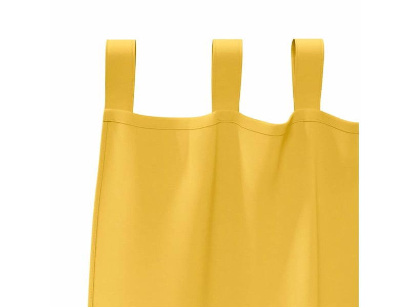 Lot de 2 rideaux occultants, rideaux black-out avec anneaux jaune moutarde polyester cf44673 - Conforama E