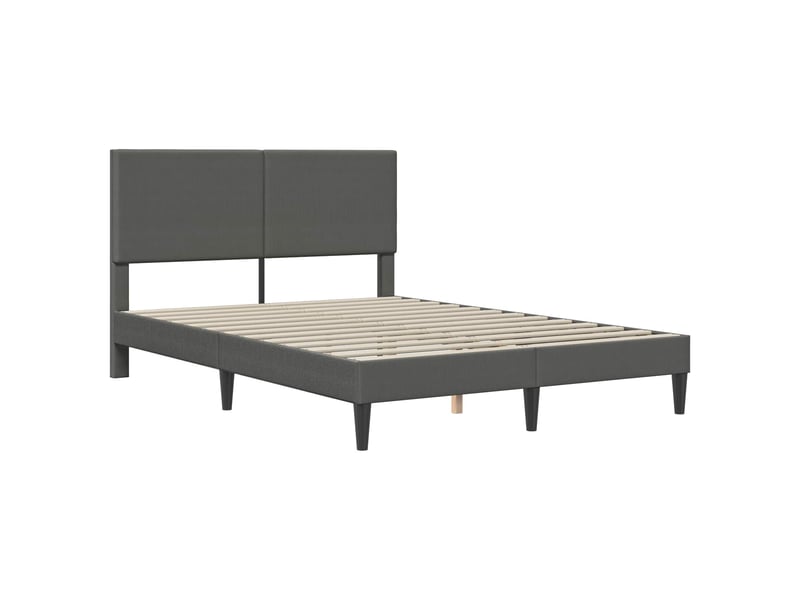  Lit double- lit adulte -  cadre de lit gris foncé 120 x 190 cm tissu en velours côtelé  - Conforama B