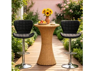 Banc 2 place(s) coloris noir <strong>VIVRYN</strong> <strong></strong> - 47 cm
