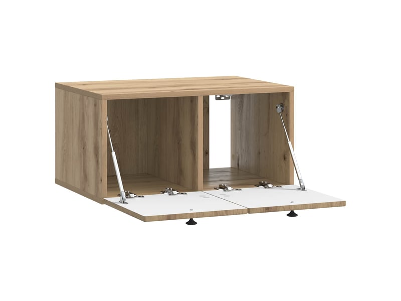  Meuble tv - banc tv - meuble de rangement mural 59,5 x 41 x 30 cm chêne artisanal  - Conforama E