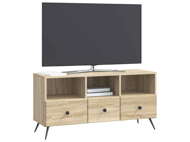  Meuble tv - banc tv - meuble de rangement chêne sonoma 102 x 34,5 x 50 cm bois d'ingénierie  - Conforama C