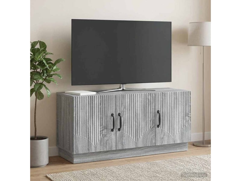  Meuble tv - banc tv - meuble de rangement sonoma gris 99 x 34,5 x 47 cm bois d'ingénierie  - Conforama B