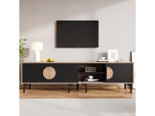 Meuble tv coloris noir 180 cm