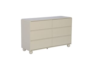 Commode 6 tiroir(s) coloris beige largeur 120 cm