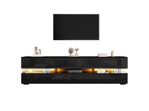 Meuble tv coloris noir 160 cm <strong>ZOVIRA</strong>  <strong></strong>