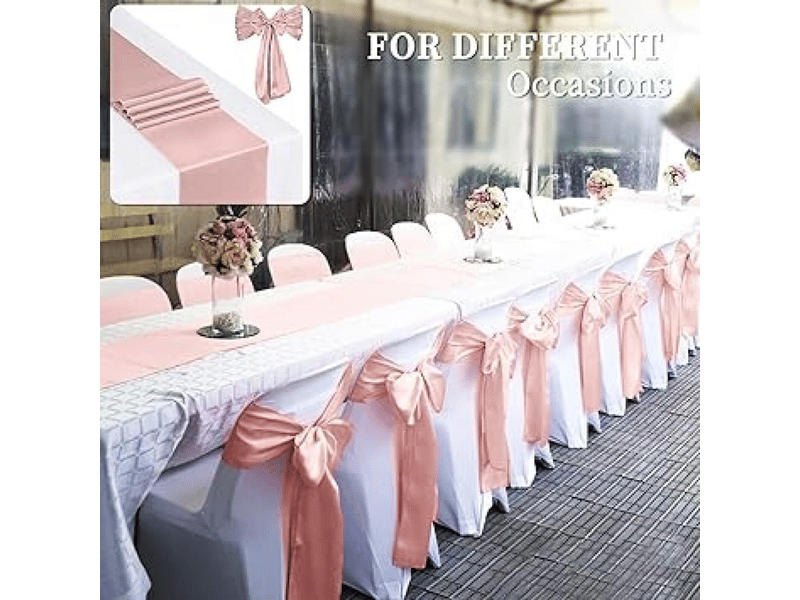  Lot de 2 housse de chaise - or rose lot de 2 housses de chaise en satin, adaptées aux chaises de banquet de mariage ; housses de chaise décoratives en satin avec nœud, adaptée XLH-ZLS-009282ZLS - Conforama D