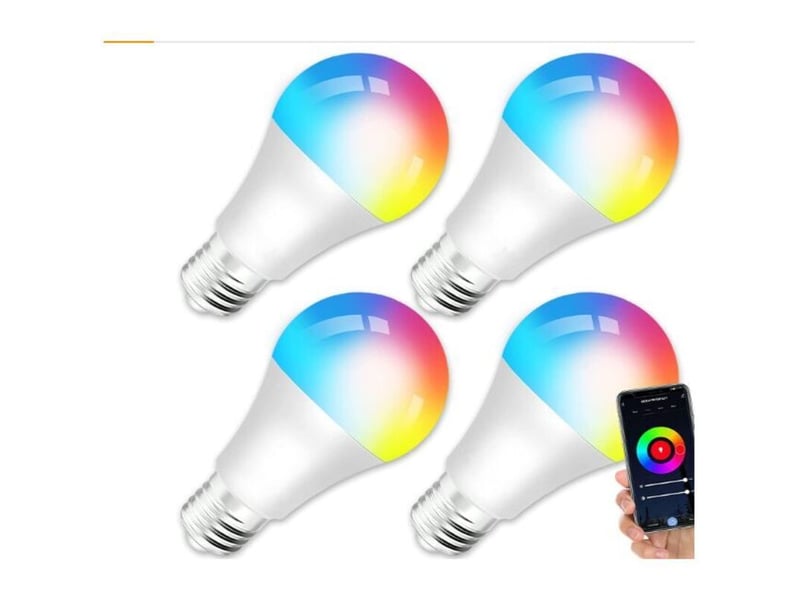  Ampoule led e27 connectée wifi 10w rgb+cct 2000-4000k alexagoogle home 1pcs  - Conforama A
