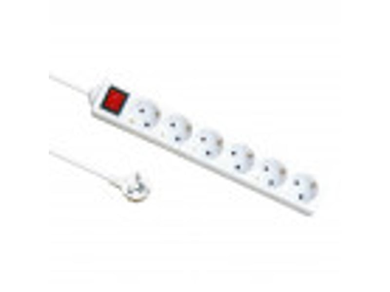  Multiprise fabrilamp alargadera 6 prises avec interrupteur câble 3 m 3500 w blanc 166421630 - Conforama B