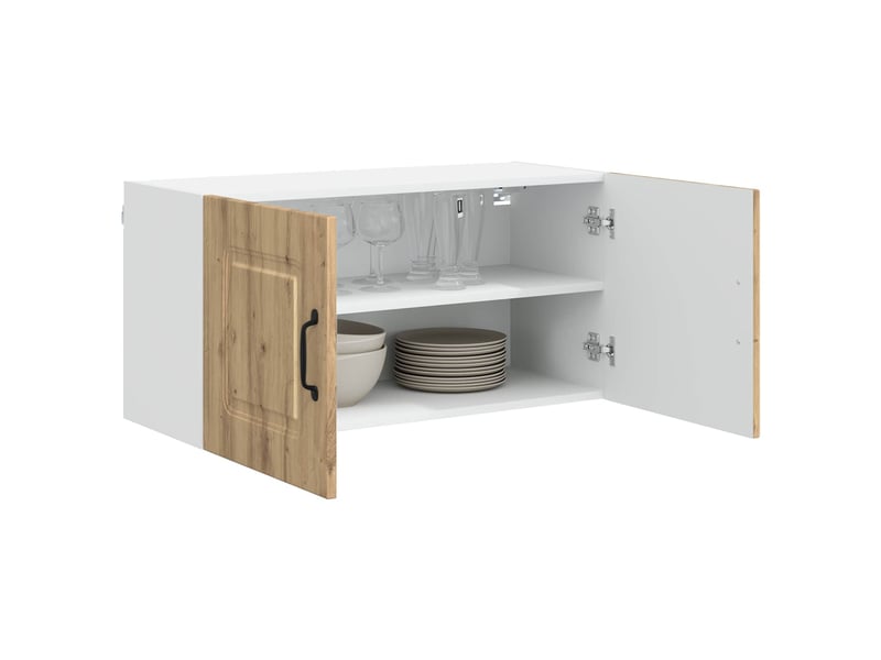  Meuble mural de cuisine | armoire de cuisine chêne artisanal shl9817  - Conforama C