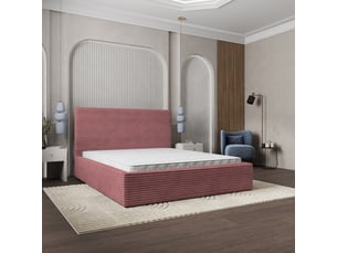 Lit coffre 200x200 cm <strong>MASSENO</strong> <strong></strong> coloris rose