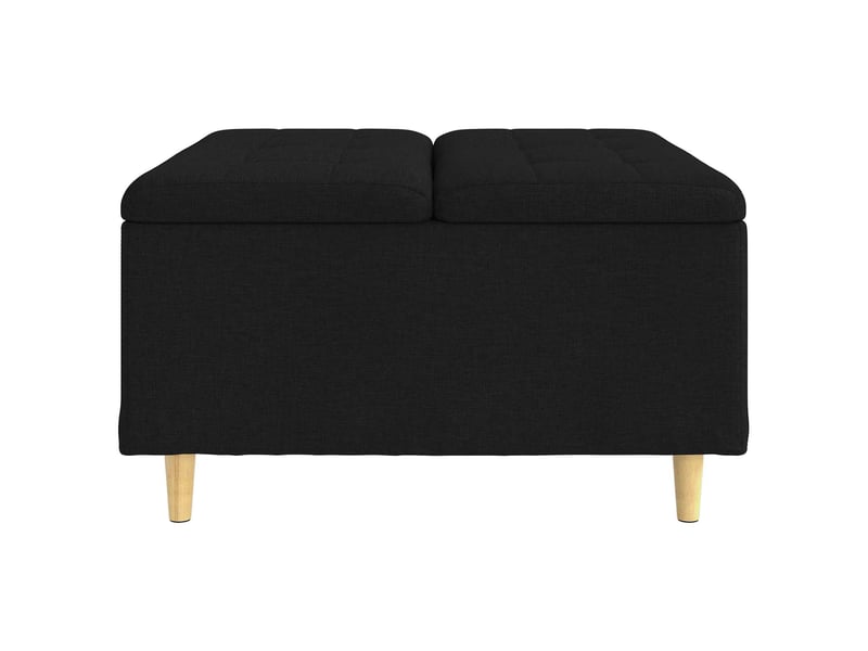  Ottoman, repose pied salon avec rangement noir 80x80x45 cm tissu  - Conforama E