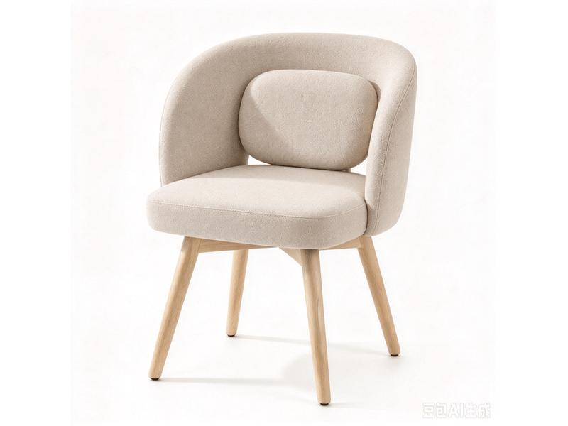  Lot de 2 chaises de salle à manger 50x47x77.5 cm pivotantes 360° en bois couleur beige, confort et soutien  - Conforama A