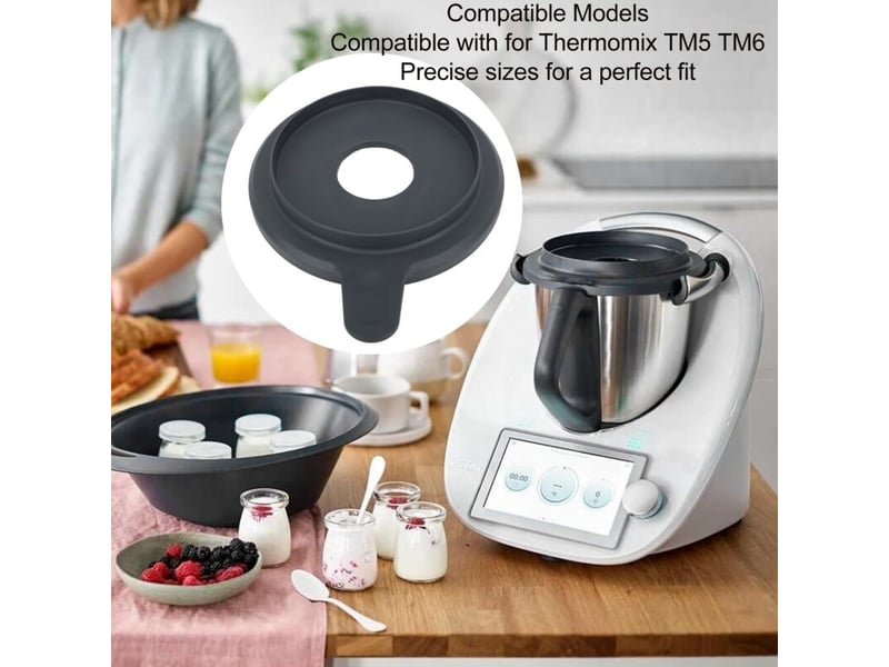 Compatible avec les tm5tm6 – couvercle du bol mélangeur en nylon et silicone – facile à nettoyer (gris) HRC0000276TBY - Conforama B