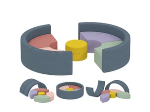 Parcours motricité bébé module motricité bébé 7 pièces avec housse lavable 107 x 107 x 30 cm multicolore