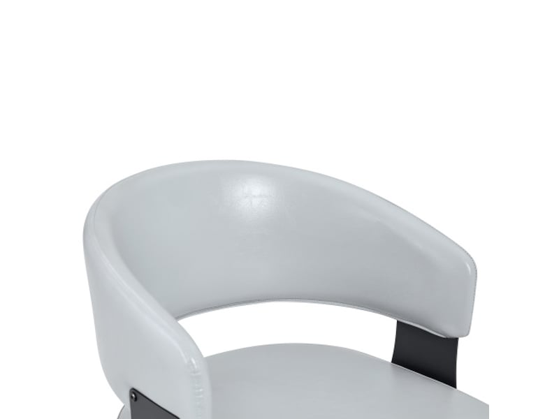 Chaise de salle à manger rembourrée avec dossier et accoudoirs – style mid-century moderne, maison, cuisine, hôtel - Conforama E
