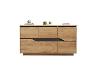 Buffet 3 porte(s) OKMYHOME - 140 cm coloris bois clair