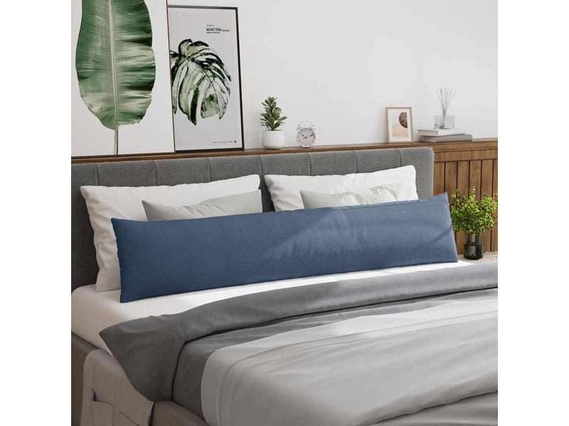 Lot de 2 coussins de canapé, coussins décoratifs bleu 200 x 40 cm cf58997 - Conforama D