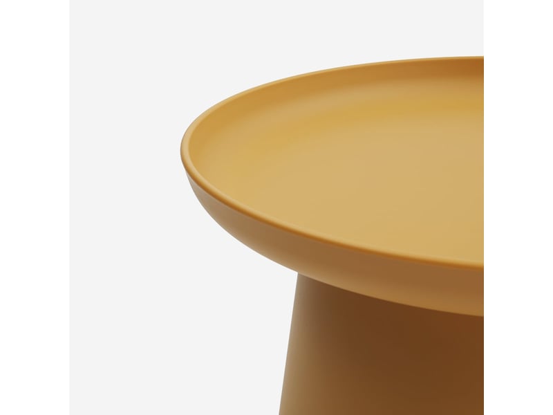  Petite table basse ronde en polypropylène d'intérieur et extérieur krk - jaune  - Conforama D