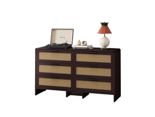 Commode 6 tiroir(s) ULQENI coloris marron largeur 130 cm