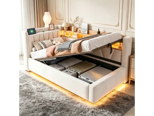 Lit banquette 90x200 cm IKSETERA TRADING LTD coloris beige