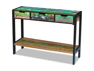 Buffet - bahut - meuble de rangement 3 tiroirs bois de récupération massif