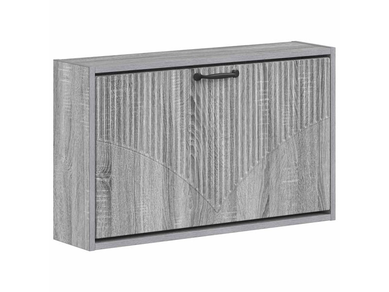  Meuble à chaussures mural, armoire à chaussures hoorn 71x17x43 cm sonoma gris  - Conforama A