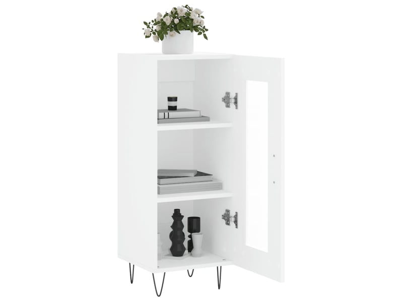  Buffet - bahut - meuble de rangement blanc 34,5x34x90 cm bois d'ingénierie  - Conforama D