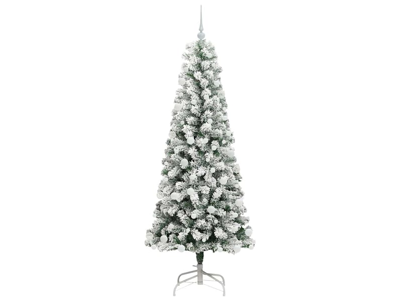  Sapin de noël, arbre de noël artificiel à branches articulées vert et blanc cf61125  - Conforama D