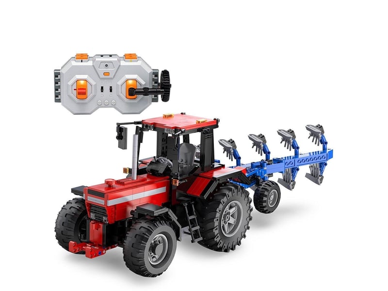 Cada tracteur avec charrue 1:17 2,4ghz bricks 402908 - Conforama A