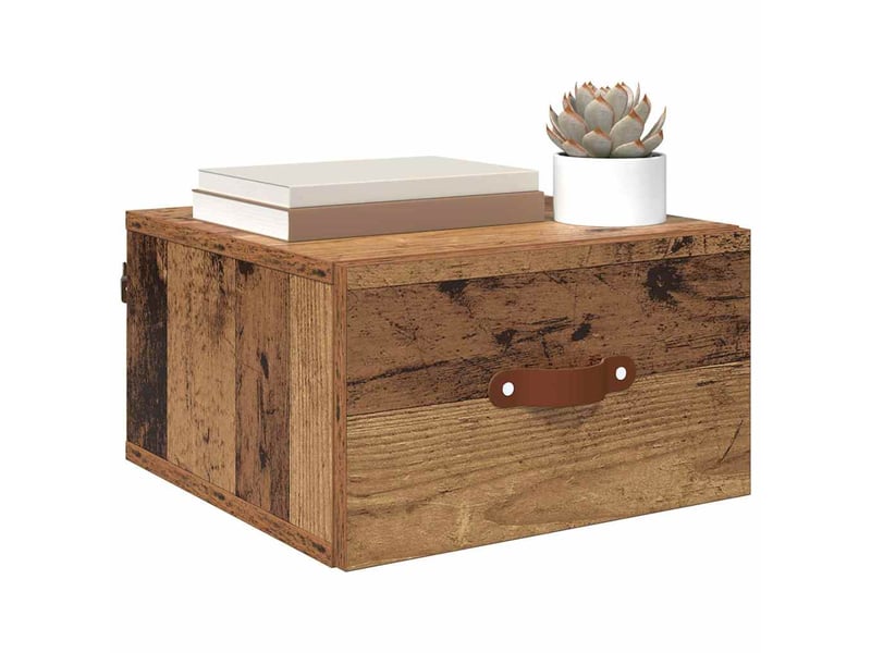  Table de chevet chambre, cabinet de chevet mural 35 x 35 x 20 cm bois d'ingénierie shl6627  - Conforama C