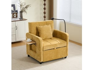Fauteuil convertible <strong>HAUSS SPOLE</strong> <strong></strong> Tissu jaune vendu A l'unité