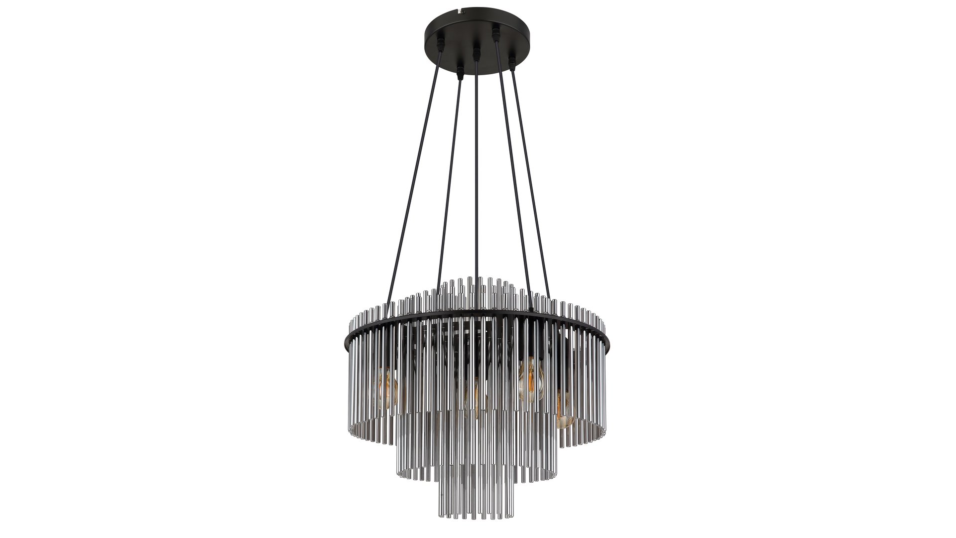 SUSPENSION MÉTAL ET VERRE 120 CM TRANSPA BOSTON transparent Conforama