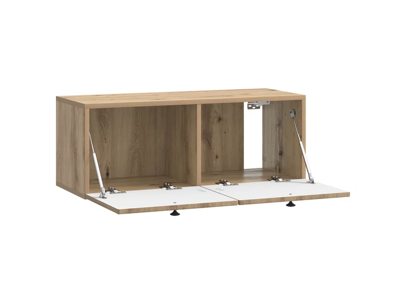 Meuble tv - banc tv - meuble de rangement mural 78,5 x 31 x 30 cm chêne artisanal  - Conforama E