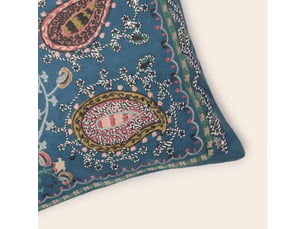 Housse de coussin en broderie paisley  mandana