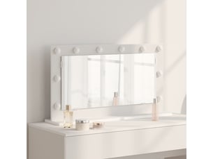 Miroir rectangulaire à fixer coloris blanc <strong></strong> <strong></strong> - 80 cm x 45 cm